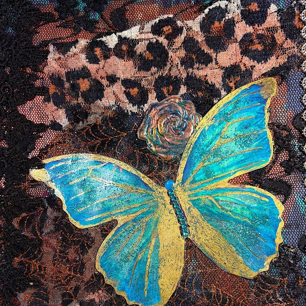HANDCRAFTED JUNK JOURNAL Hardbound Dark Enchantment Goth Aesthetic Scrapbook